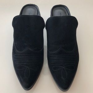 Rebecca Minkoff Karynah Black Suede Mules
